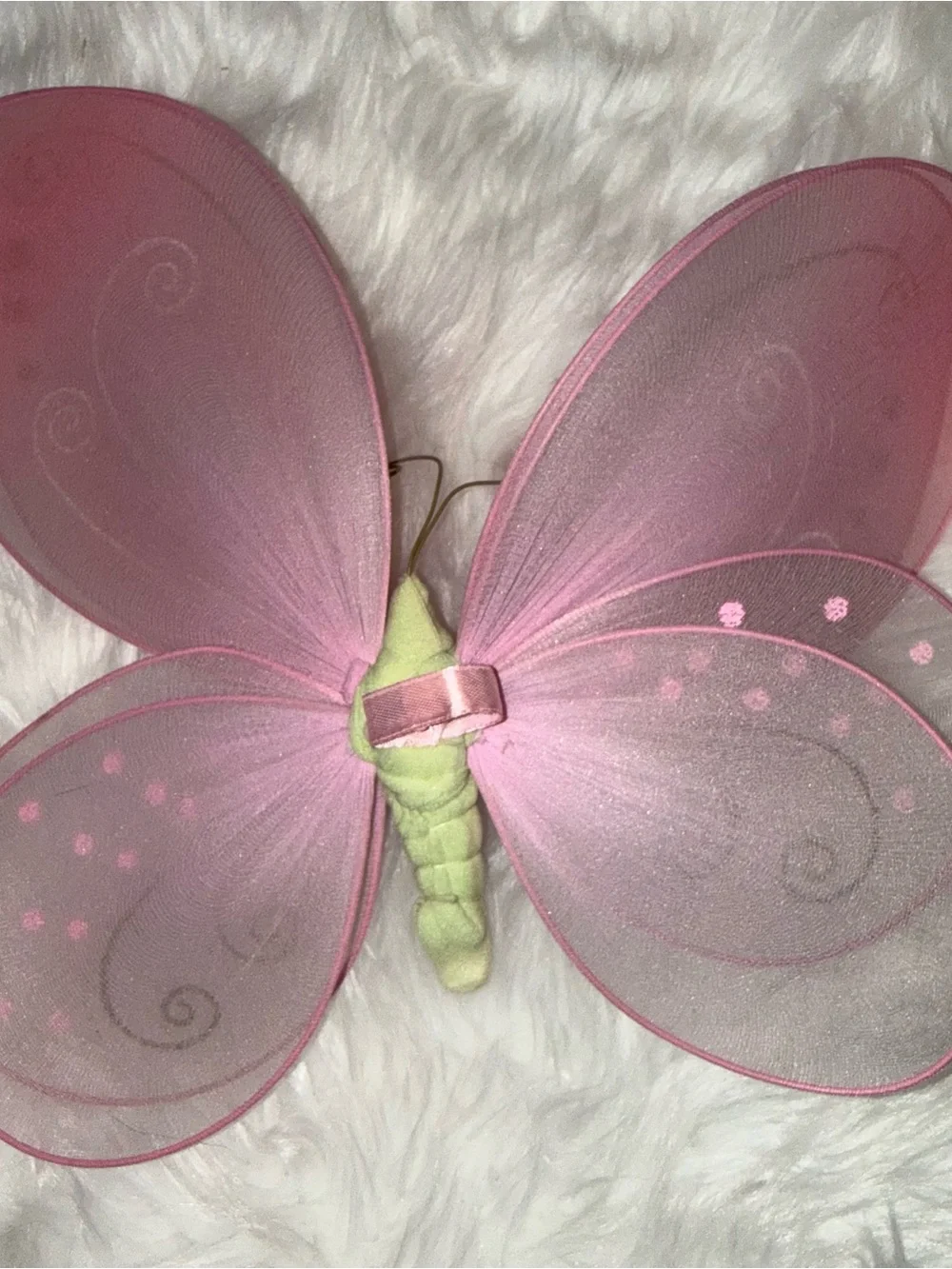 Vintage Pink Butterfly Nursery Wall Decor – 3D Fabric Wall Hanging – FairyCore